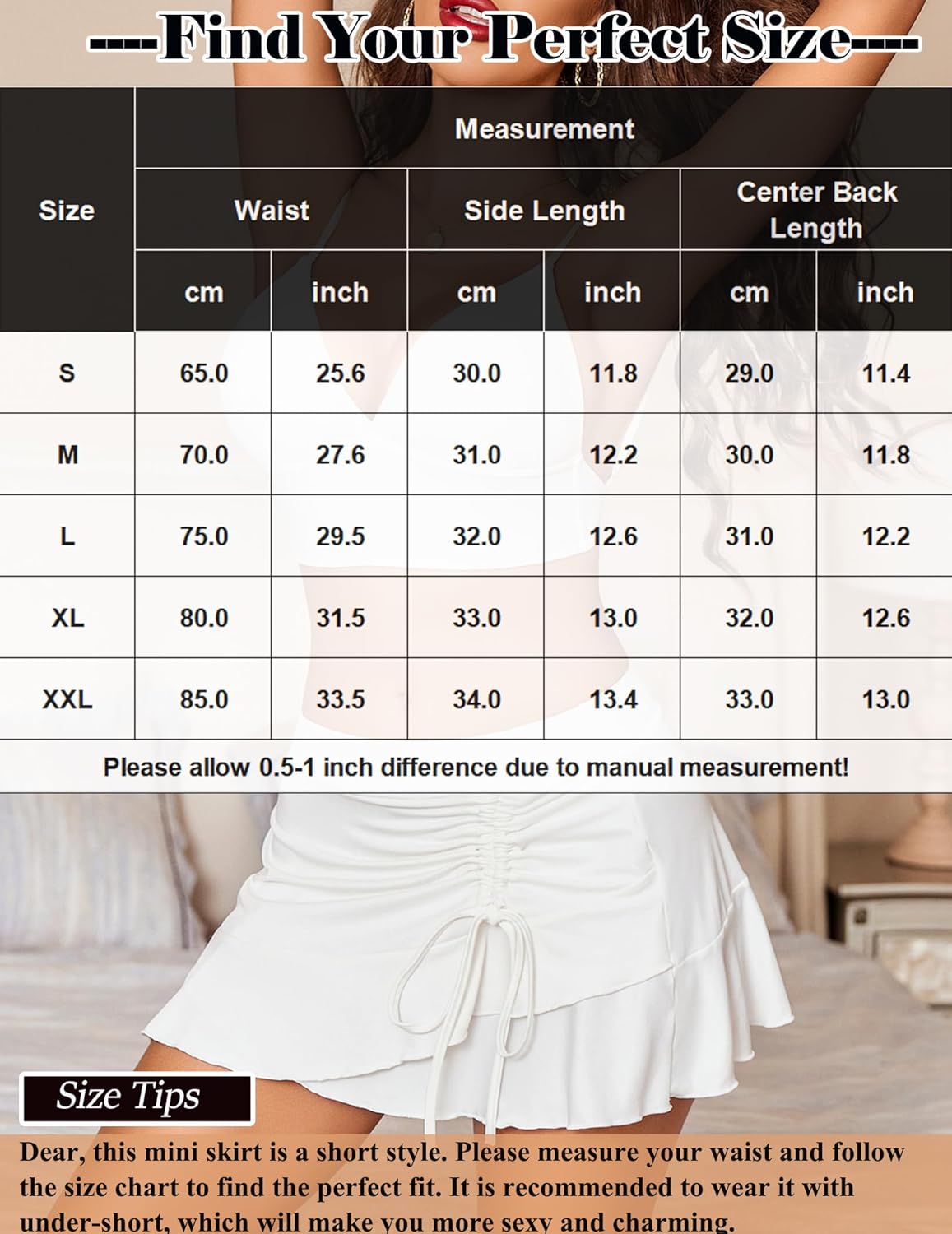 Pleated Drawstring Wrap Ruffle Mini Skirt Lingeries-mini skirts - Tophatter Daily Deals