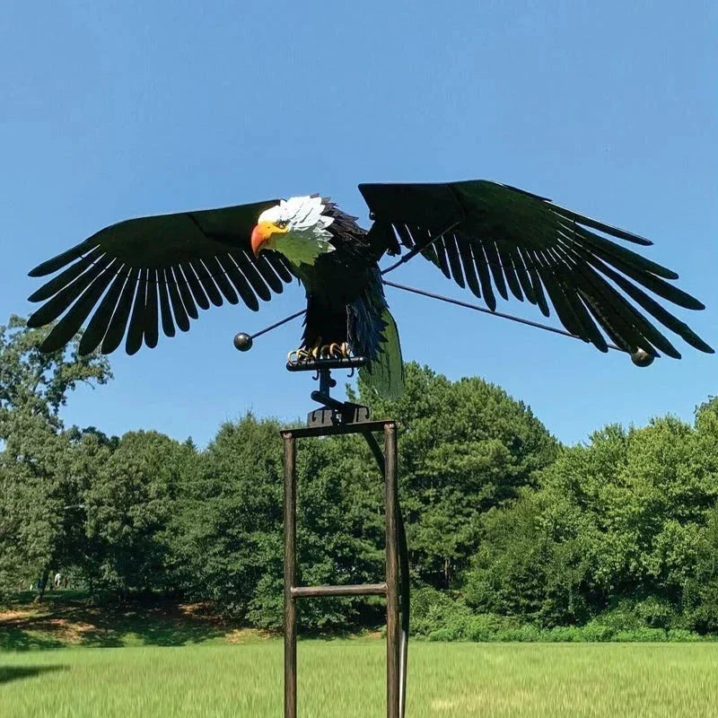 Eagle Wind Spinner Garden Stake Outdoor Patio Decor Eagle - Tophatter Daily Deals