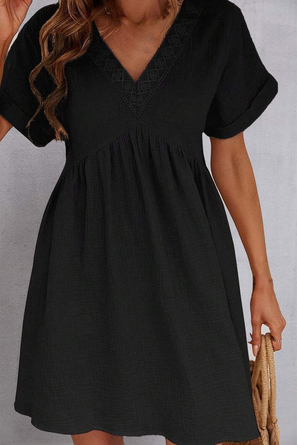 V-Neck Short Sleeve Dress Casual Dresses - Tophatter Daily Deals