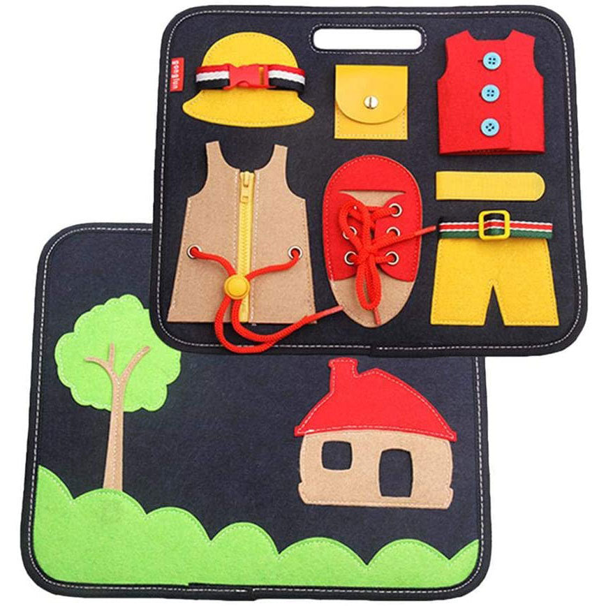 Baby learning dressing buckle zipper learning board 6 style 0 - Tophatter Daily Deals