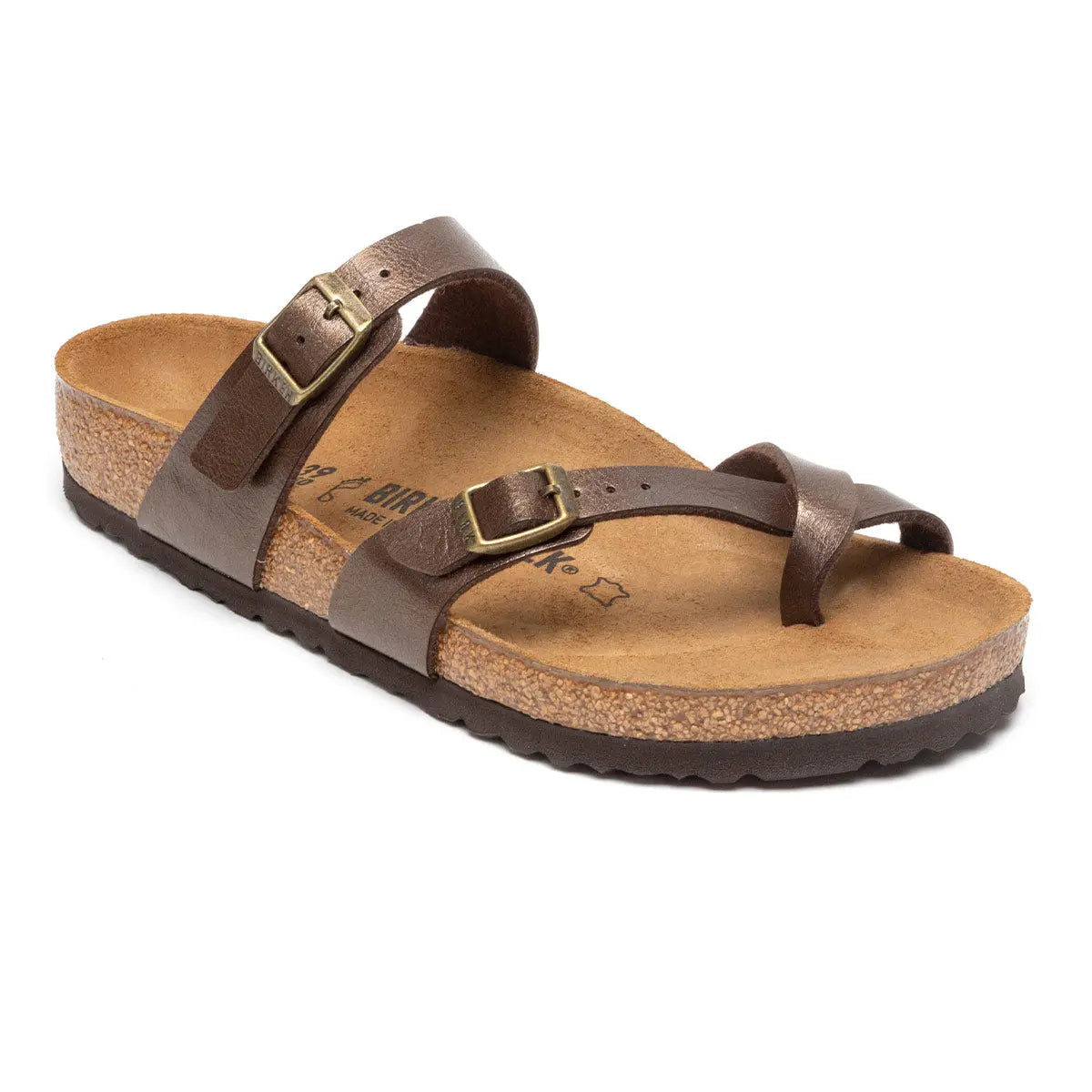 Birkenstock Mayari Birko-Flor Sandals Graceful Toffee Regular Wide Footwear - Tophatter Daily Deals