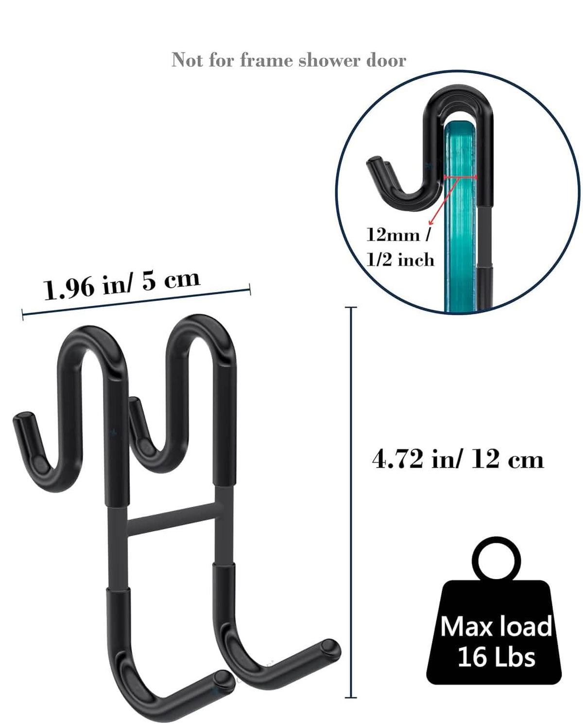 Rust-Resistant Door Mount Shower Hook – Strong Multifunctional Hanging Hook Home Improvement - Tophatter Daily Deals