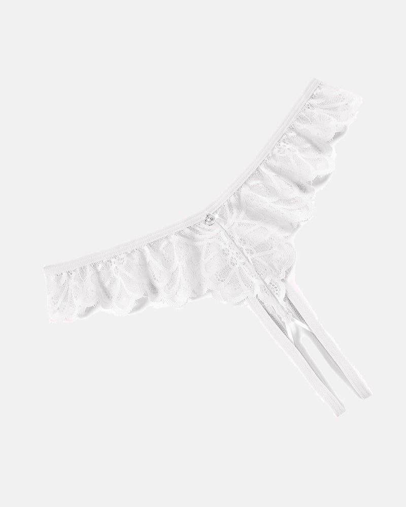 Lace Panties Criss Corss Thong Briefs White Lingeries-panties - Tophatter Daily Deals