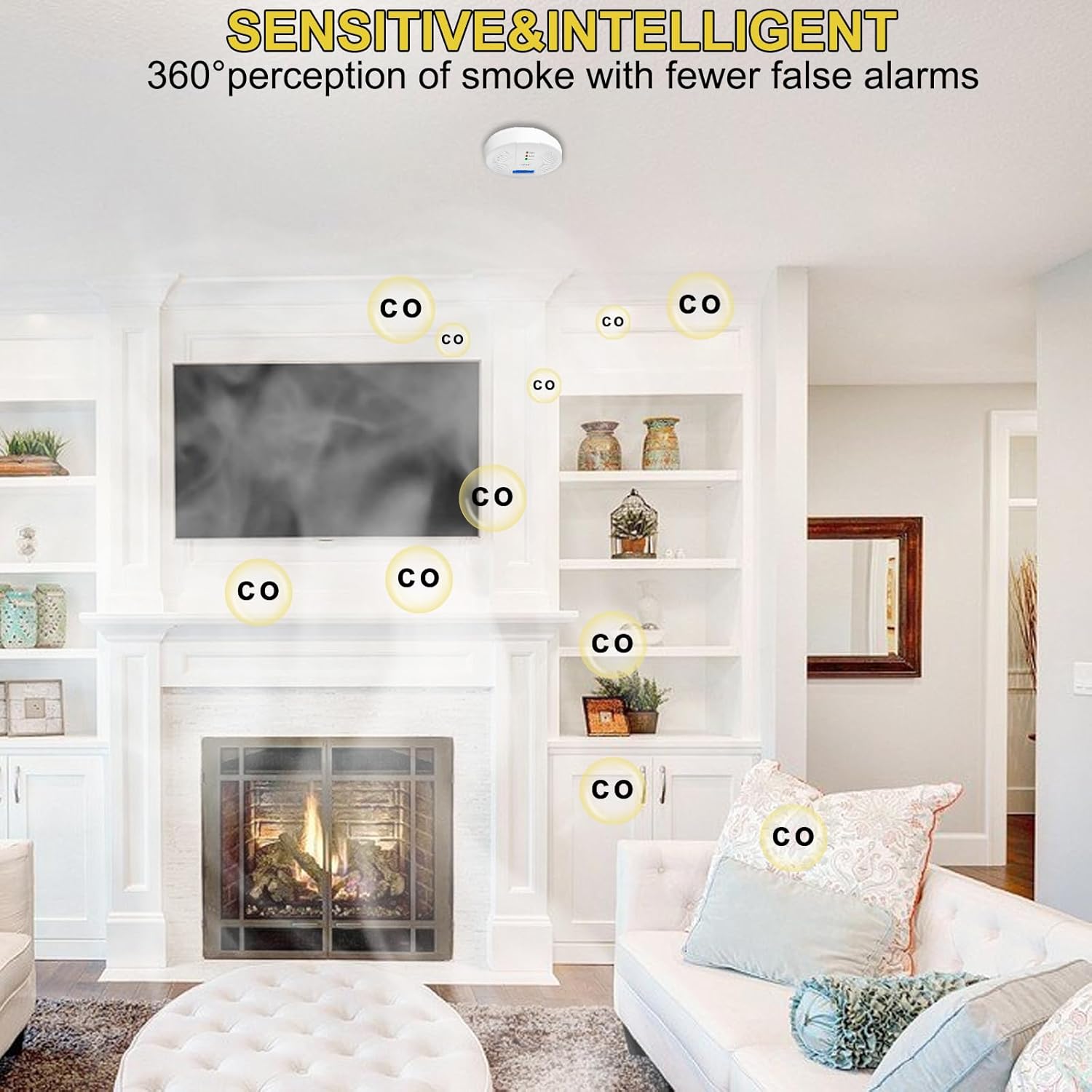 Portable Carbon Monoxide Detector – Battery-Operated CO Alarm Home Improvement - Tophatter Daily Deals