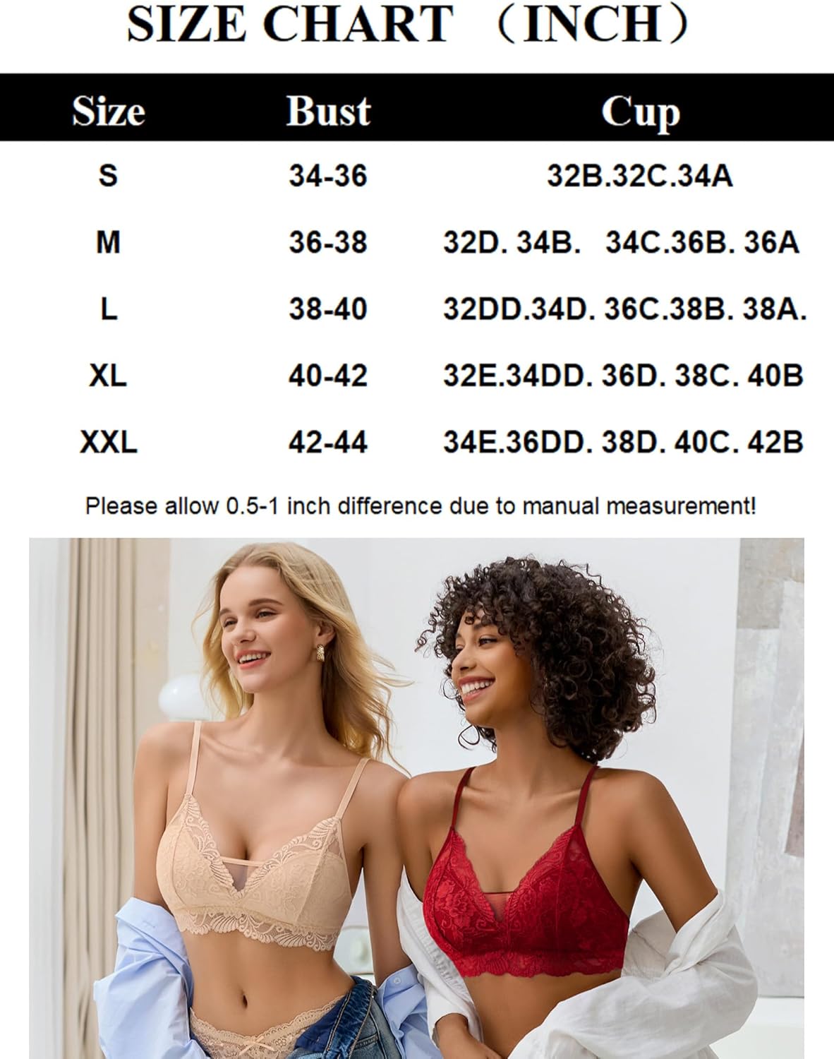 Lace Bra No Underwire Bralettes Lingerie Sets-Bras - Tophatter Daily Deals