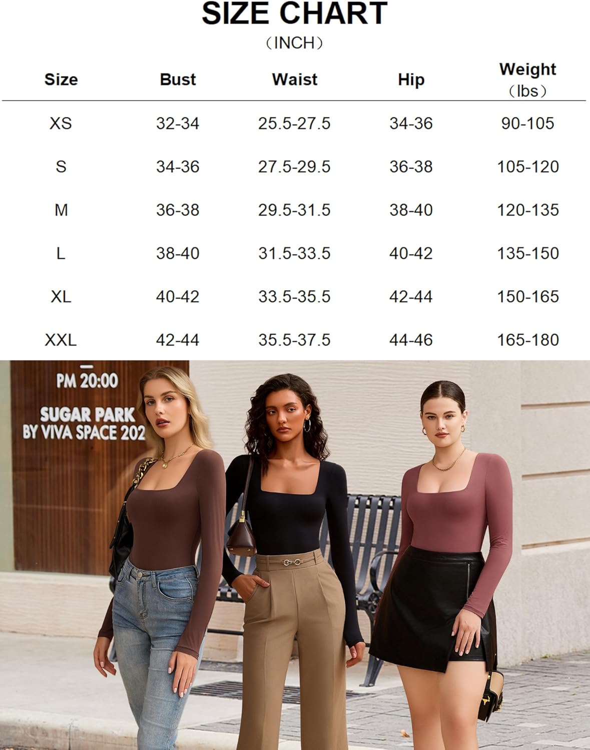 Double Lined Square Neck BodySuit Tops Shaperwear-bodysuit - Tophatter Daily Deals