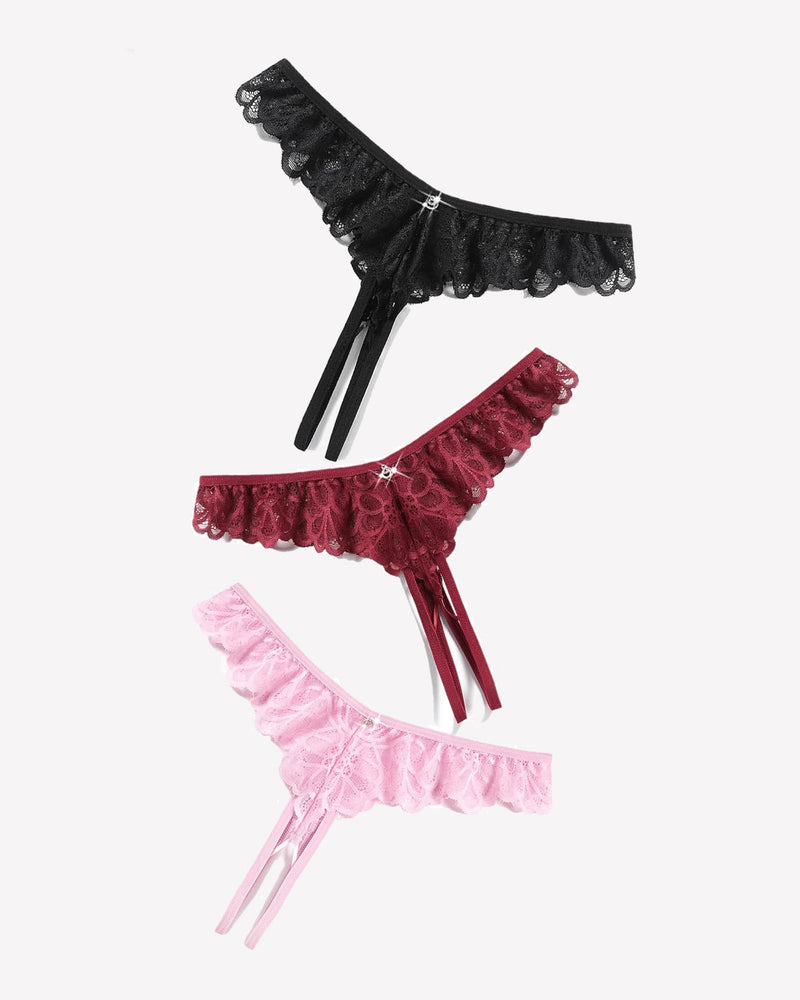 Lace Panties Criss Corss Thong Lingeries-panties - Tophatter Daily Deals