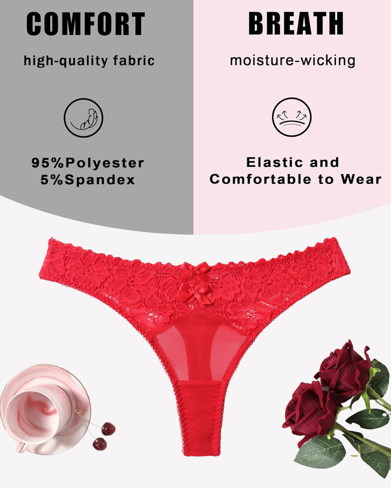 Mesh Lace Thongs Low Waist Panties Lingeries-panties - Tophatter Daily Deals