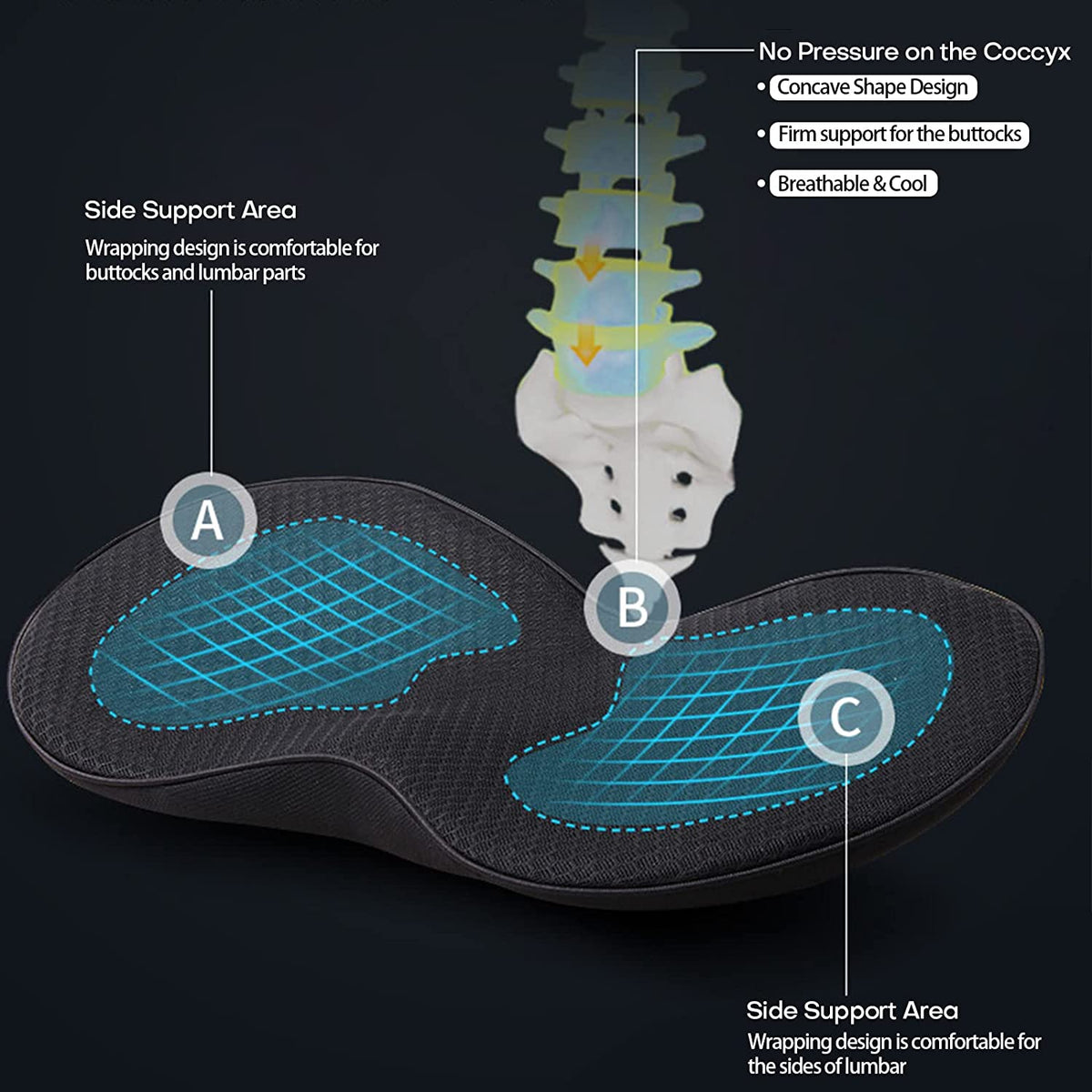 Car Seat Cushion Height Boosting Pad For Shorter Drivers - Tophatter Daily Deals