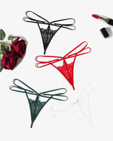 Floral Lace Briefs Hollow Out Thong Panty Multicolor-4 Pack Lingeries-panties - Tophatter Daily Deals