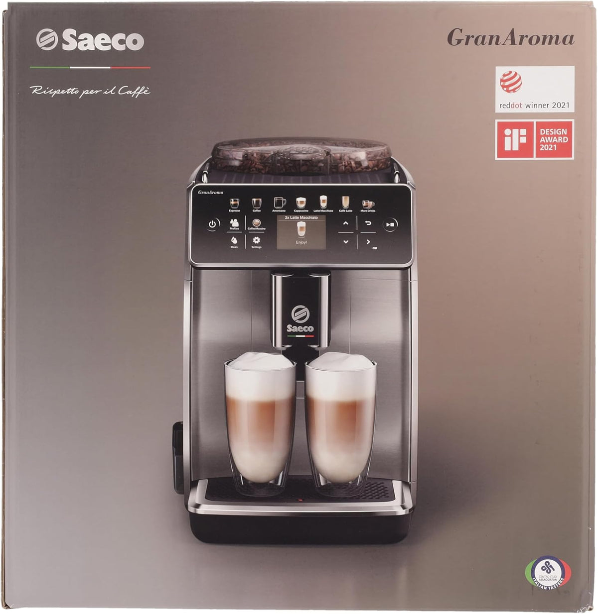 SAECO GRANAROMA SM6580 ESPRESSO MACHINE-WHITE - Tophatter's Army Deals EXPENSES - Tophatter Daily Deals