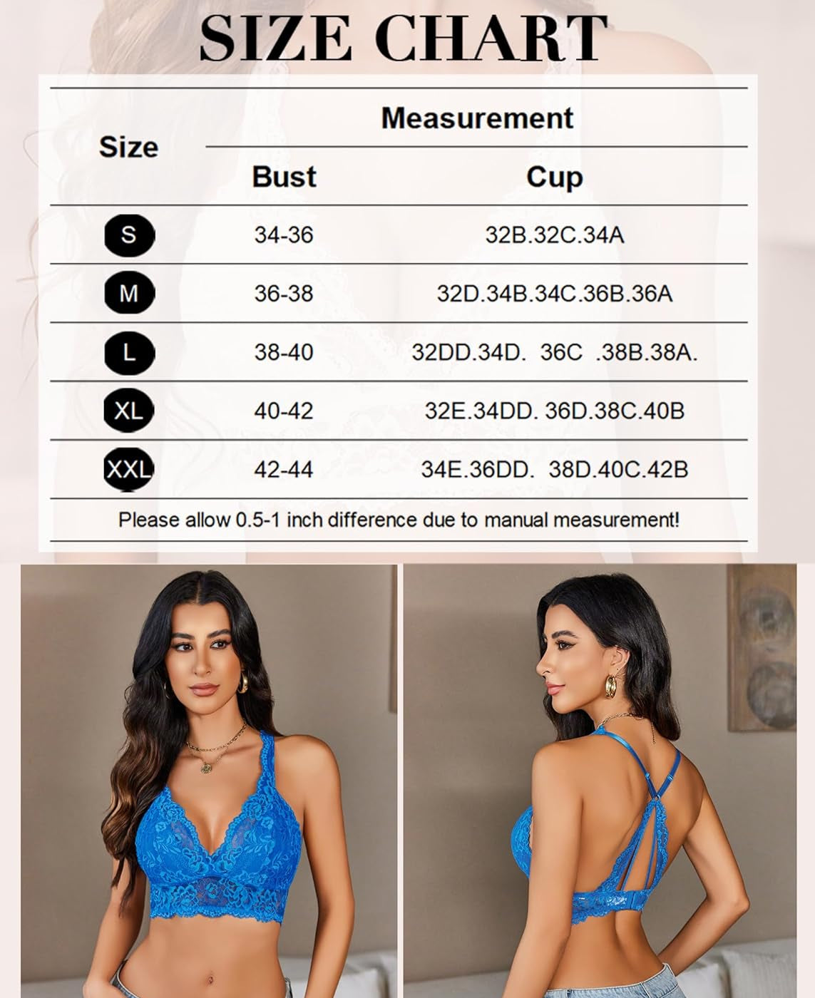 Lace Bralettes Wireless Bras Lingerie Sets-Bras - Tophatter Daily Deals
