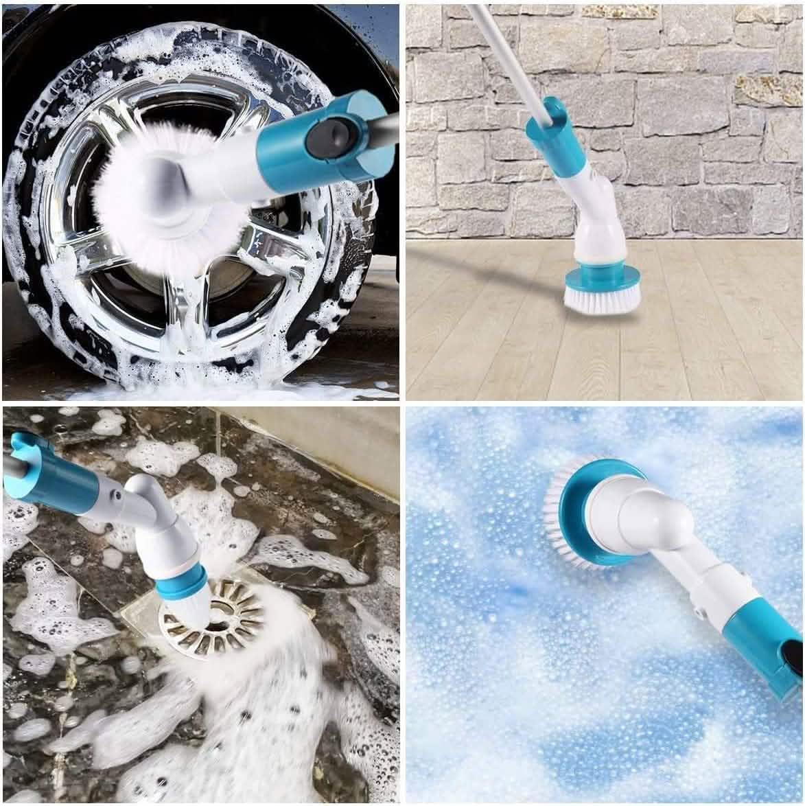 Electric Spin Scrubber Cordless Scrubber Brush with Long Handle Household Appliances - Tophatter Daily Deals