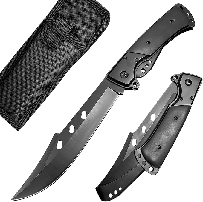 10.5" Large Folding Knife with Rosewood Handle-GS31 Pocket Knives - Tophatter Daily Deals
