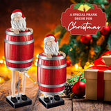 Funny & Quirky Santa Cigarette Dispenser, Prank Pop-Up Cigarette Holder Box, Santa Claus in The Wooden Barrel Cigarette Box Figurines for Christmas Party Home Decor - Tophatter Daily Deals