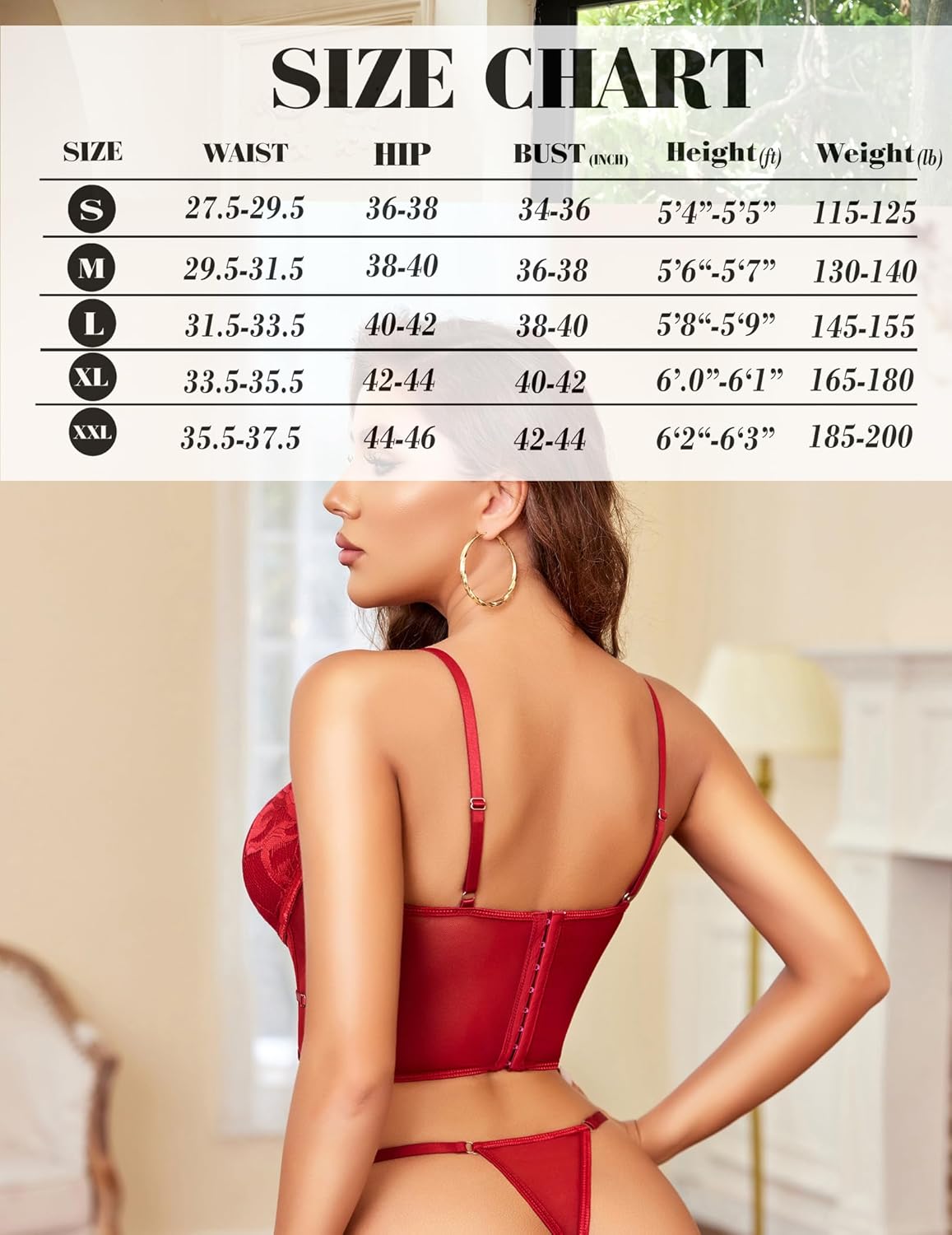 Tank Top Lace Corset with Thong Lingerie Sets-Bra Sets - Tophatter Daily Deals