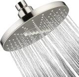 Bright Showers 6.3" 2-Spray Rainfall Shower Head with Adjustable Angles Brushed Nickel Home Improvement - Tophatter Daily Deals