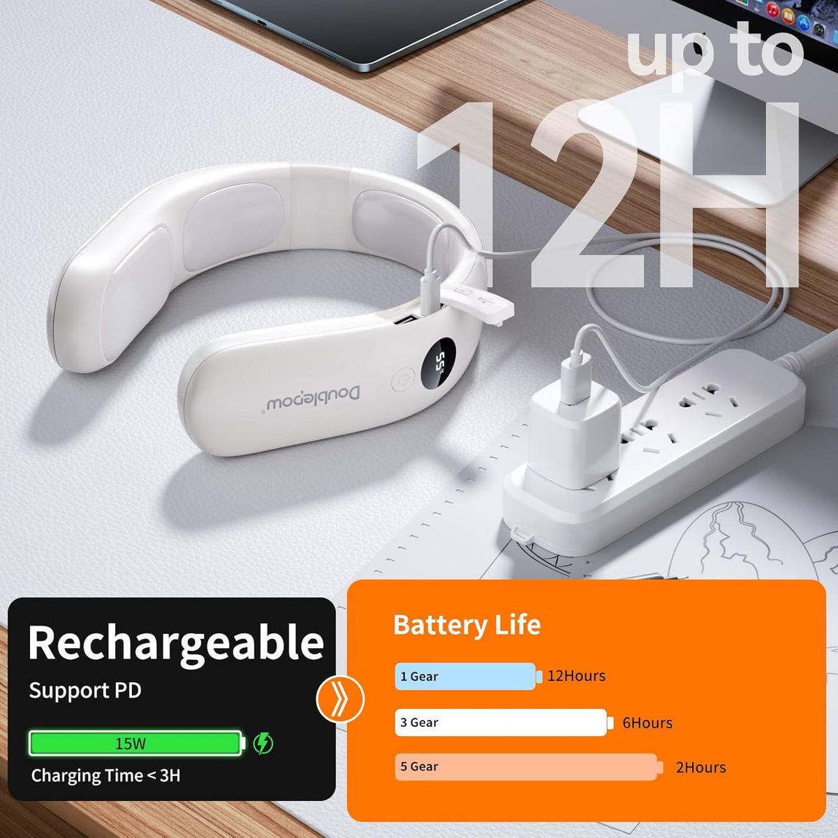10000mah Rechargeable Neck Warmer,for Necks Up to 8 inches Wide Health & Wellness - Tophatter Daily Deals