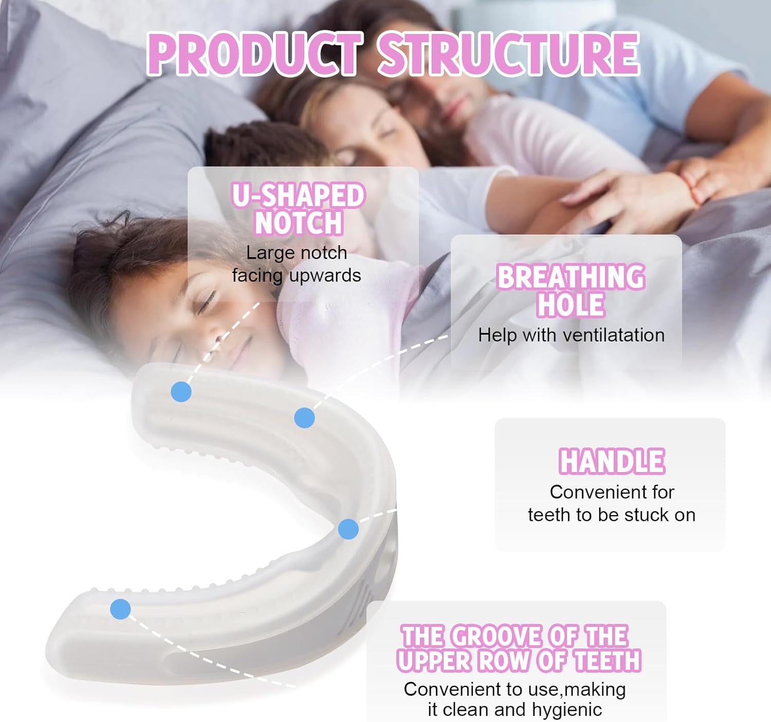 NoSnoring™ Anti-Snoring Mouth Guard Snoring & Sleep Apnea Aids - Tophatter Daily Deals