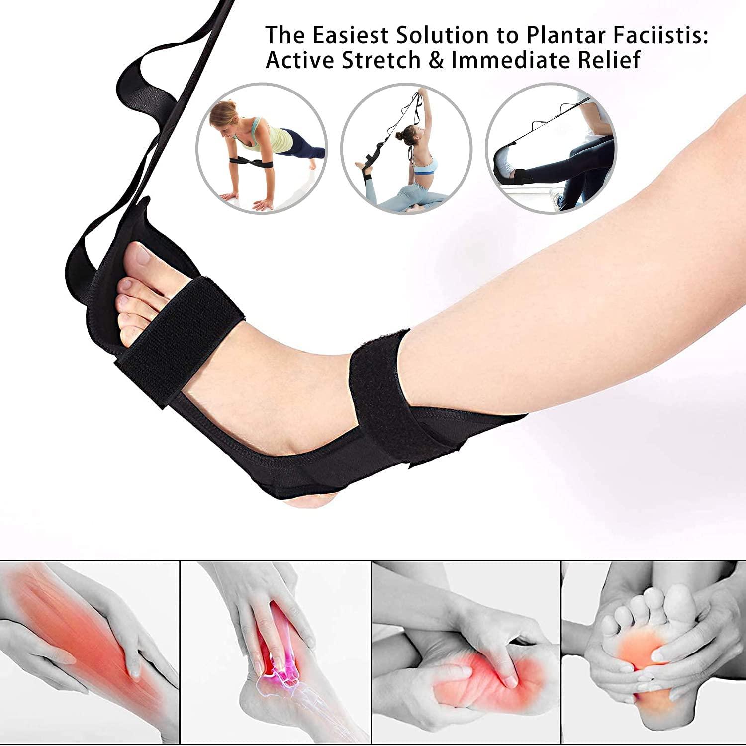 Yoga Stretching Strap with Loops - Ligament Stretch Band Ankle Ligament Stretcher belt Yoga & Pilates - Tophatter Daily Deals