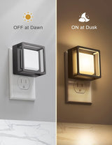 LED Night Light [2 Pack] with Dusk-to-Dawn Sensor, Dimmable, Adjustable Brightness Indoor Lighting - Tophatter Daily Deals