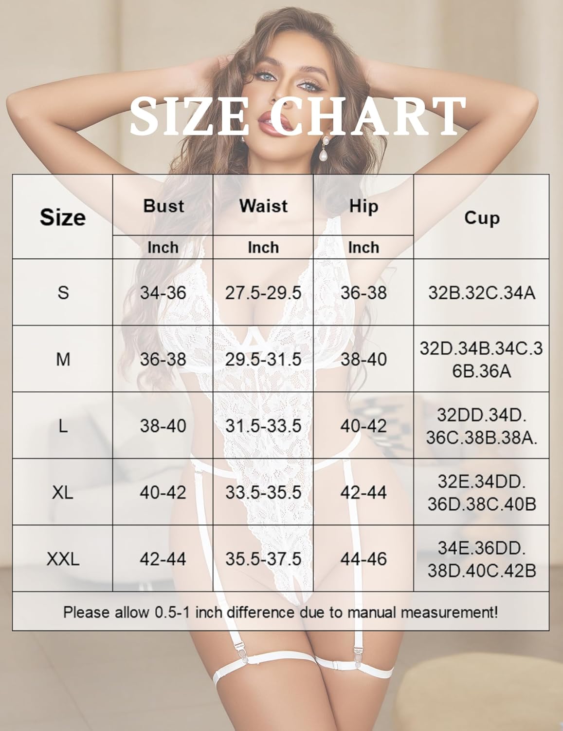 Lace Bodysuit Soft Deep V Nightwear Lingeries-Bodysuits - Tophatter Daily Deals