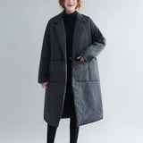 Artistic Loose Plus Size Women's Slim Coat 0 - Tophatter Daily Deals