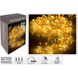 Silver Wire Cluster Lights | Indoor Outdoor 100 LED Warm White Fairy Lights Fairy Lights - Tophatter Daily Deals