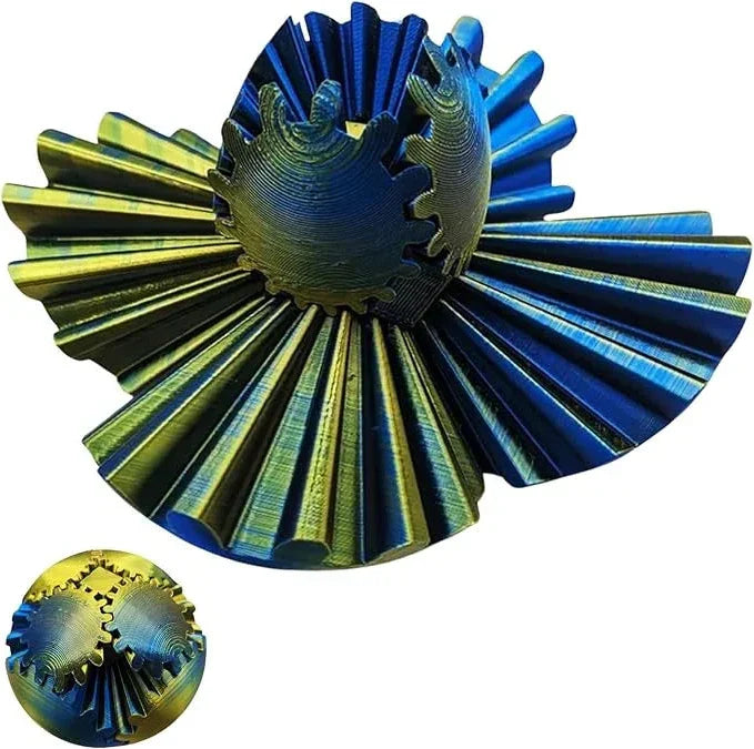 Fidget Gear Ball Steampunk 3D Printed Stress Relief D - Tophatter Daily Deals