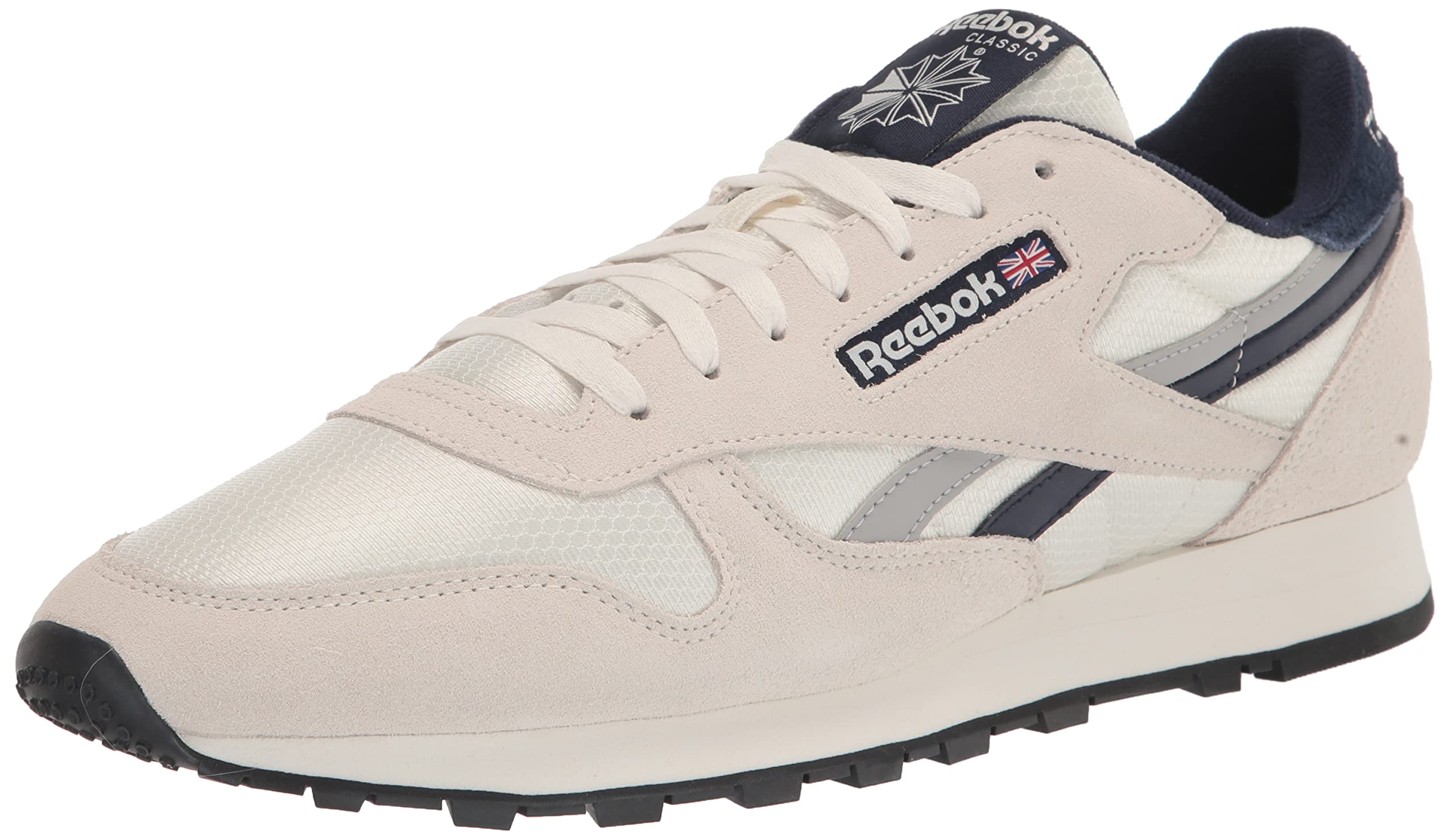 Reebok Men's Classic Leather Shoes - Chalk/Vecnav/Cblack Chalk Vecnav Cblack Footwear - Tophatter Daily Deals