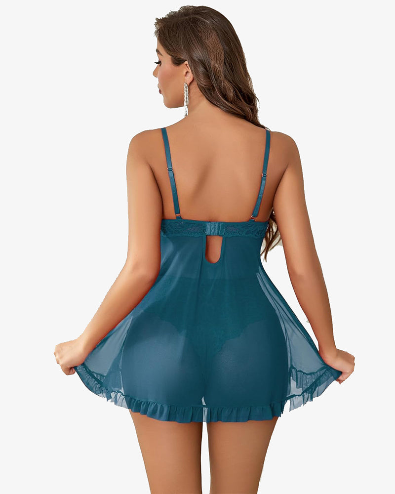 Lace Dress Boudoir Lingerie Lingerie-Babydolls - Tophatter Daily Deals