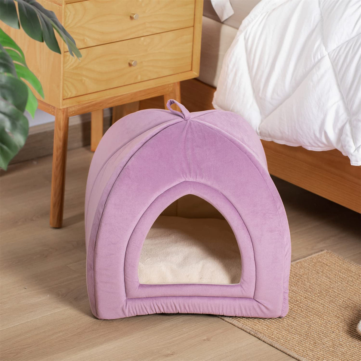 Kasentex Cat Bed, Lovely Tent with Removable Washable Pillow Cushion Pet Beds - Tophatter Daily Deals
