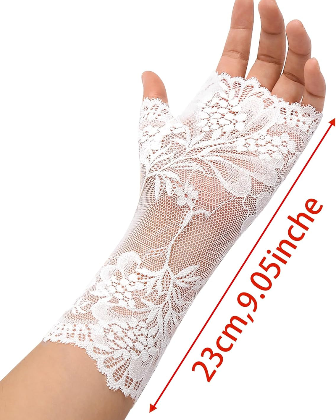 Short Lace Gloves Fingerless Bridal Wrist Glove Accessories - Tophatter Daily Deals