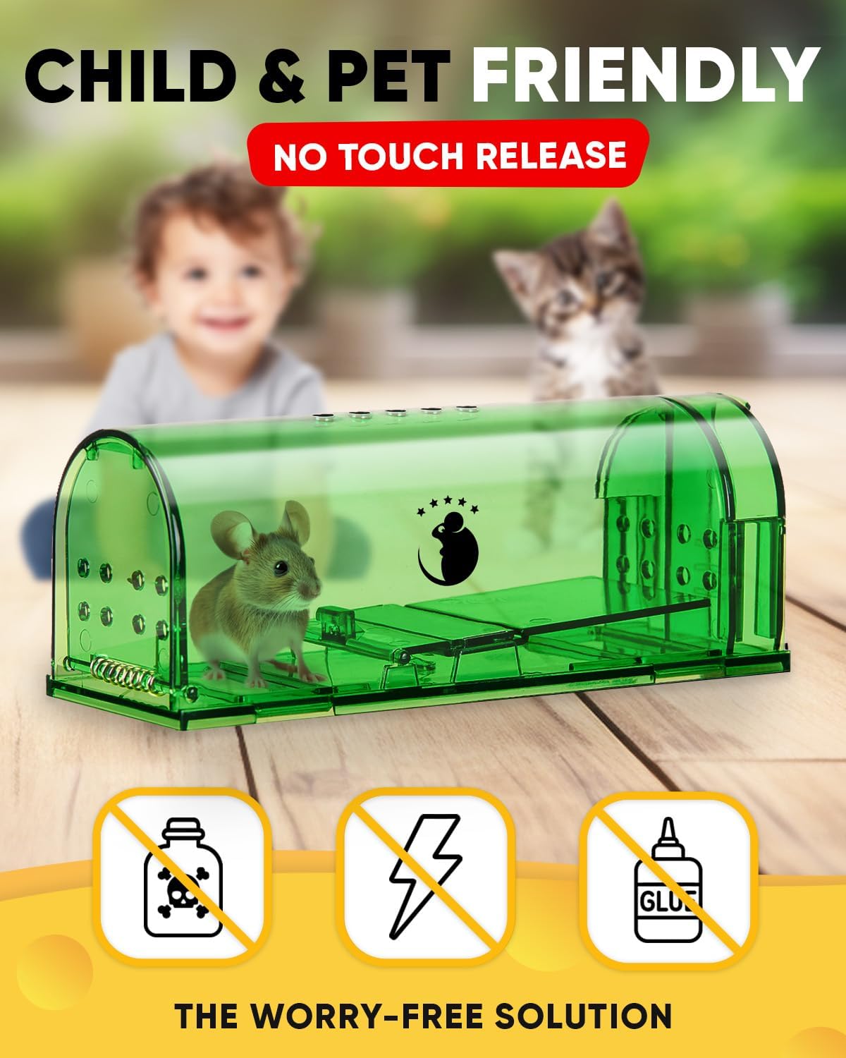 Mouse Traps 4 Pack Humane Live Capture Fall 2025 No Touch - Tophatter Daily Deals
