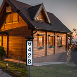 Solar Lighted House Address Sign – LED Illuminated Outdoor Plaque with Ground Stake for Yard, Garden & Home Outdoor Lighting - Tophatter Daily Deals