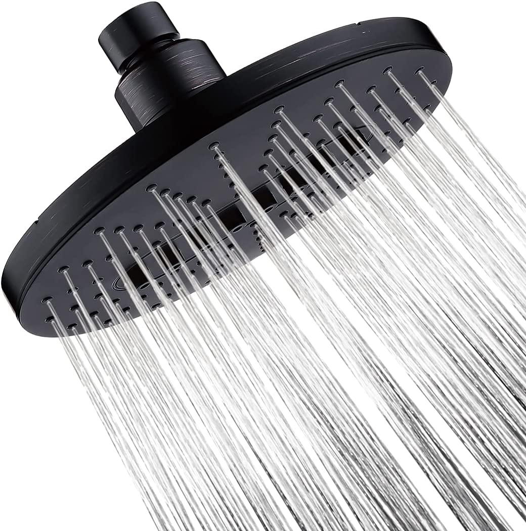 Bright Showers 6.3" 2-Spray Rainfall Shower Head with Adjustable Angles Oil-Rubbed Bronze Home Improvement - Tophatter Daily Deals