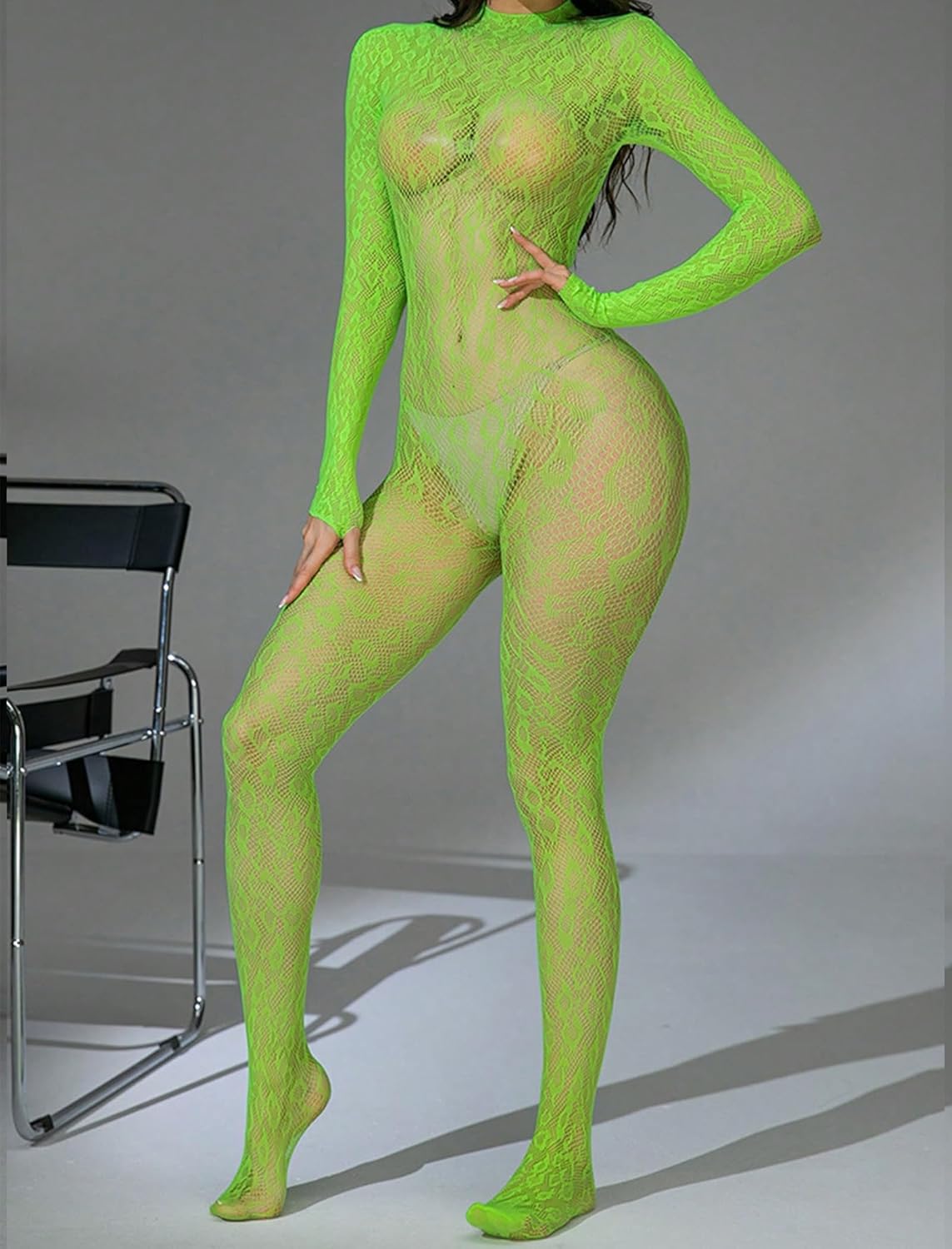 Fishnet Bodysuit Mesh Rave Lingerie Lingeries-Bodysuits - Tophatter Daily Deals