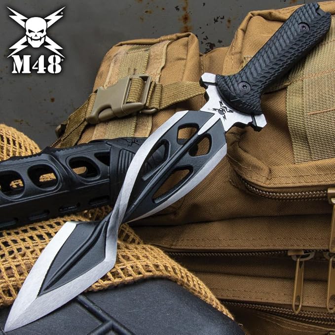 M48 Tsunami Fixed Blade With Vortec Sheath | Twist Blade Design-GS96 - Tophatter Daily Deals