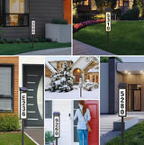 Solar Lighted House Address Sign – LED Illuminated Outdoor Plaque with Ground Stake for Yard, Garden & Home Outdoor Lighting - Tophatter Daily Deals