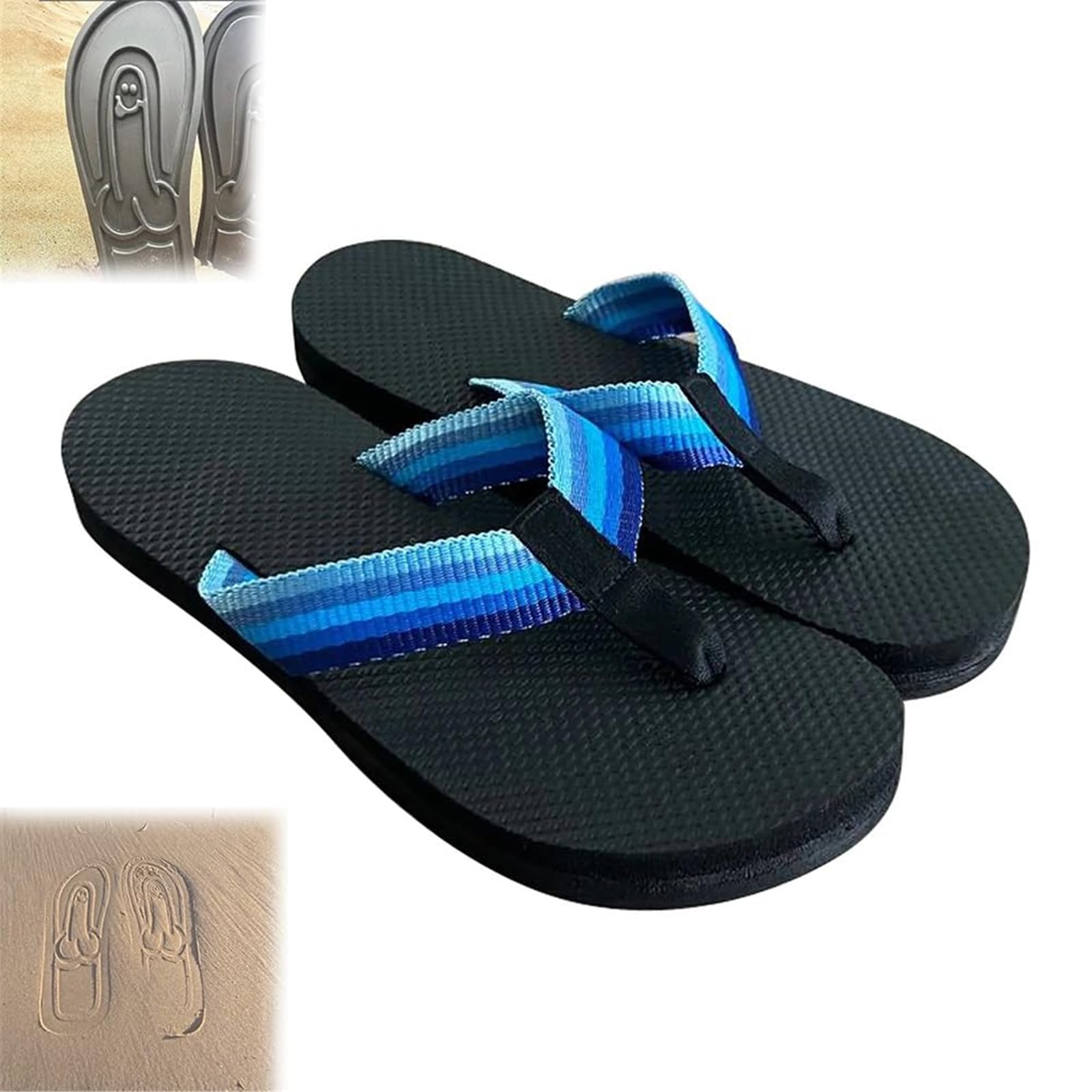 Hidden Penis Flops,Quick-Dry Flip-Flop Slides,Funny Slides Comfort Outdoor Athletic Thong Sandal Slippers - Tophatter Daily Deals