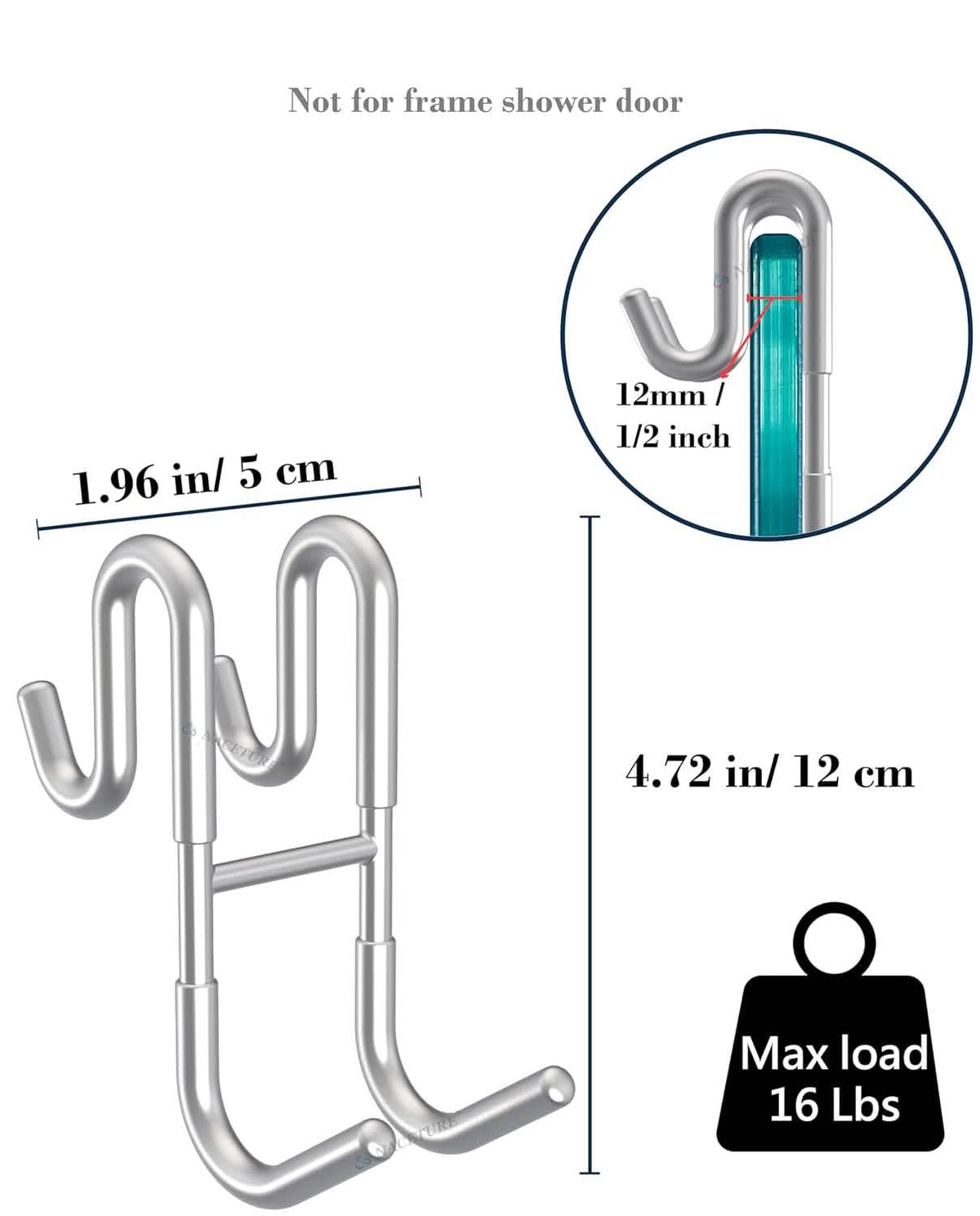 Rust-Resistant Door Mount Shower Hook – Strong Multifunctional Hanging Hook Home Improvement - Tophatter Daily Deals