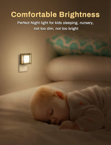 LED Night Light [2 Pack] with Dusk-to-Dawn Sensor, Dimmable, Adjustable Brightness Indoor Lighting - Tophatter Daily Deals
