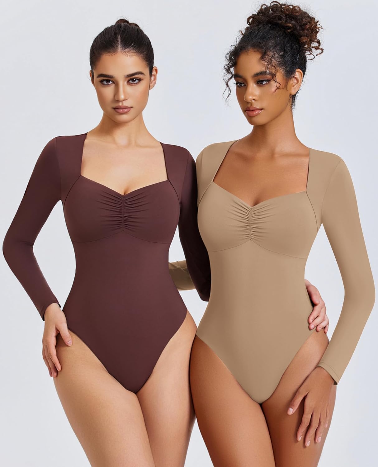 Sweetheart Neckline Bodysuit Tops Shaperwear-bodysuit - Tophatter Daily Deals