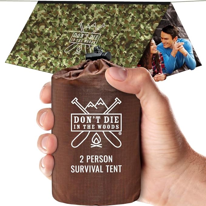 Ultralight Survival Tent • 2 Person Mylar Emergency Shelter Tube Tent + Paracord - Tophatter Daily Deals