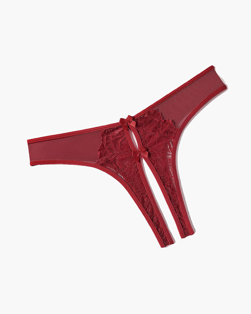 Mesh Panties Briefs with Cute Bow Lingeries-panties - Tophatter Daily Deals