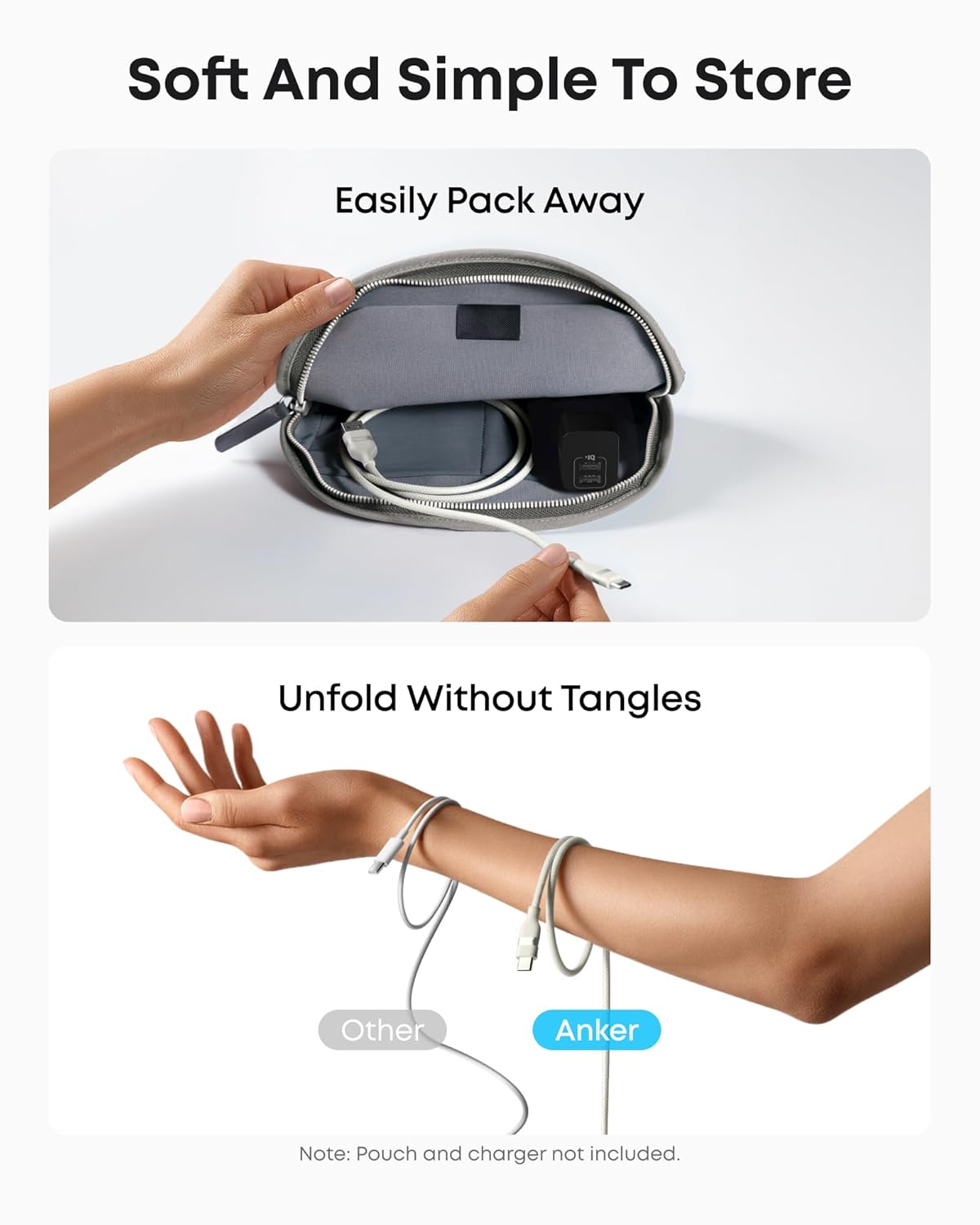 Anker USB-A to USB-C Cable (3 ft / 6 ft, Upcycled-Braided) Batteries & Power Accessories - Tophatter Daily Deals