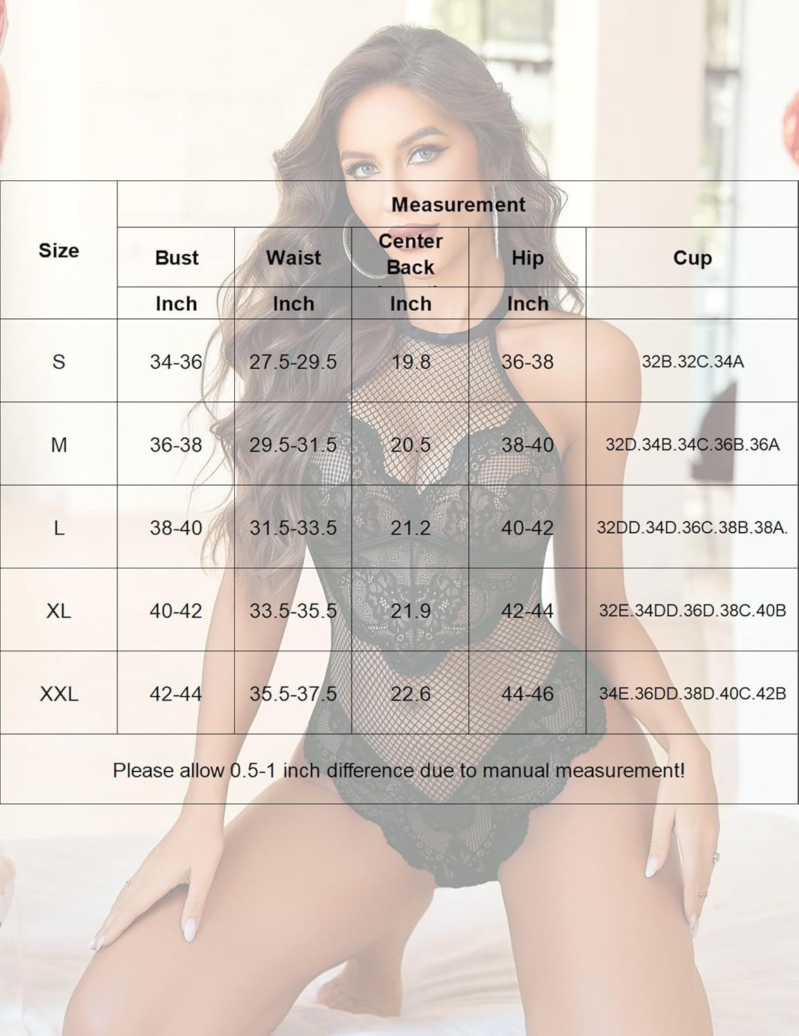 Mesh One Piece Halter Teddy Lingeries-Bodysuits - Tophatter Daily Deals