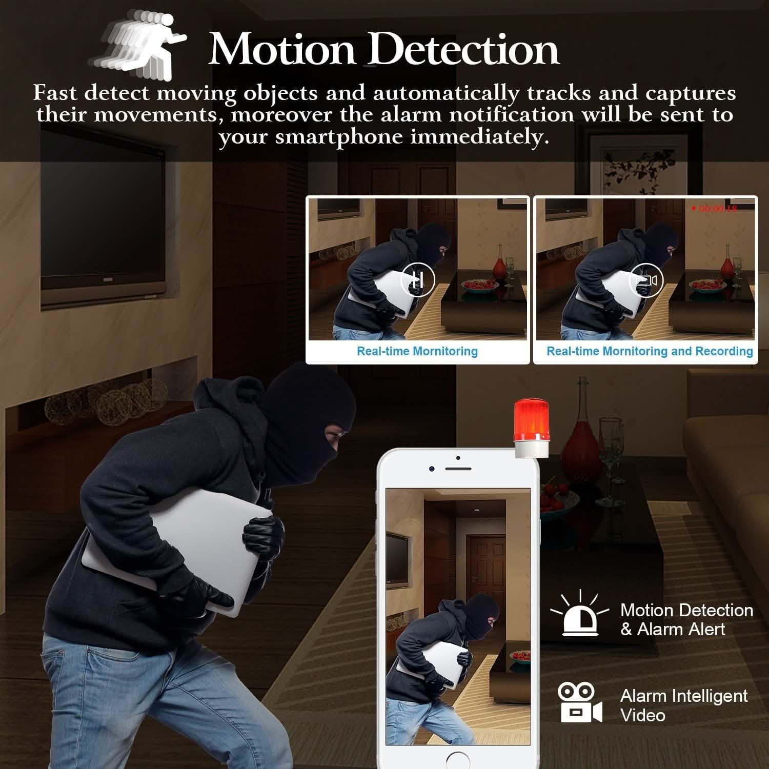 720 WIFI IP Camera Motion Detection Smart Home & Security - Tophatter Daily Deals