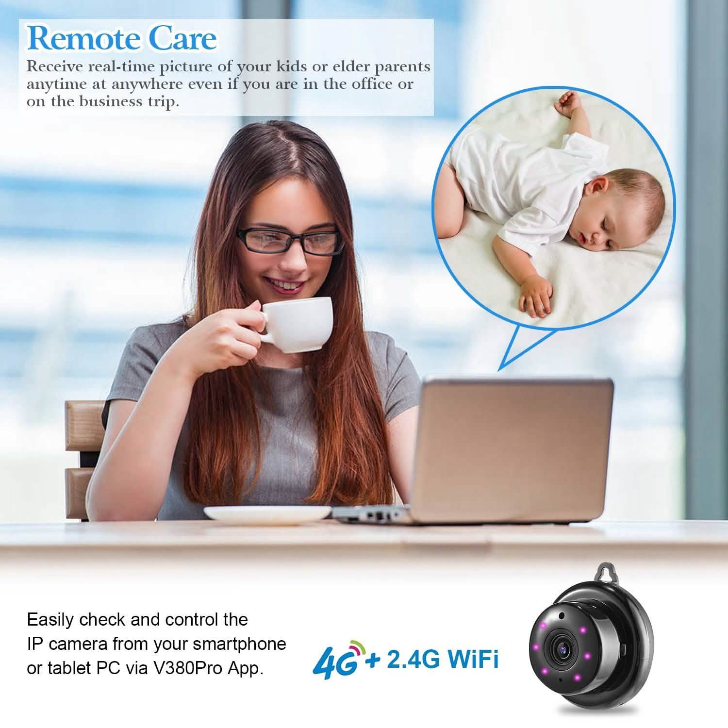 720 WIFI IP Camera Motion Detection Smart Home & Security - Tophatter Daily Deals