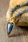 Natural Stone Pendant Beaded Necklace Necklaces - Tophatter Daily Deals